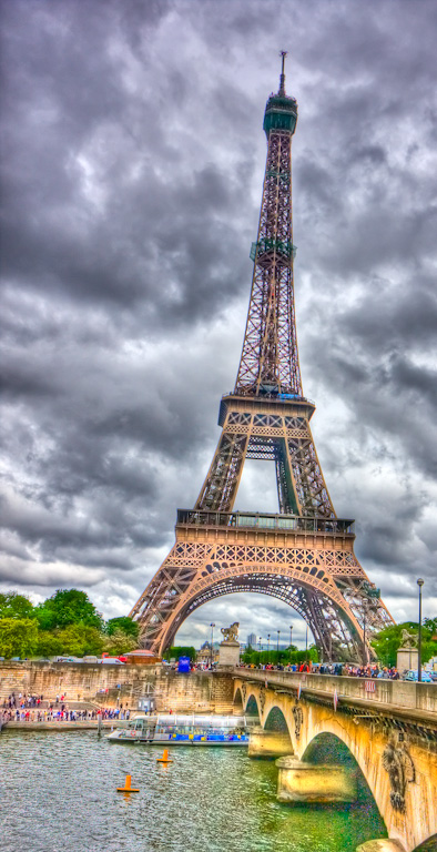 Paris 2009 HDR Eiffel Tower from across the river